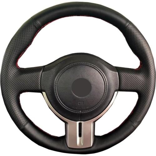 Hand Sewing Car Steering Wheel Cover Wrap Leather Suede For Toyota 86(GT86) 2012-2016 For Subaru BRZ 2012- 2015 Scion FR-S FRS