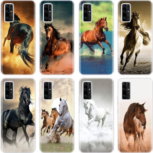 Running Horse Animal Silicone Phone Case for Huawei Honor 10X Lite 10i 20i 20E 20S 30S 30i 30 Pro Plus 9C 9X Pro 30 Lite Cover