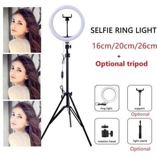 Dimmable LED Ring Light Selfie Ring Light Dimmable LED Ring Lamp Photo Video Camera Phone Light For Makeup Youtube TikTok Vlog