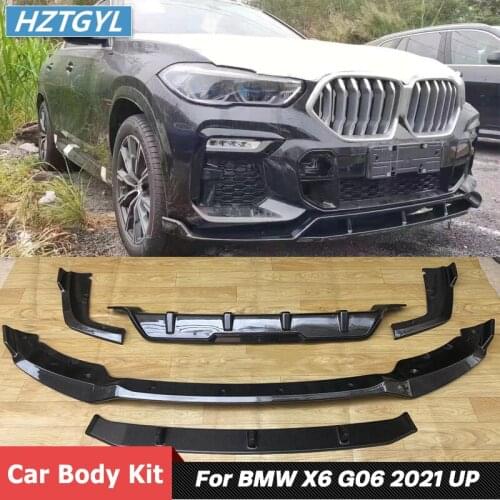 Carbon Fiber Or ABS Material Front Bumper Lip Rear Diffuser Side Skirts Extensions For BMW X6 G06 M Kit 2021 Up