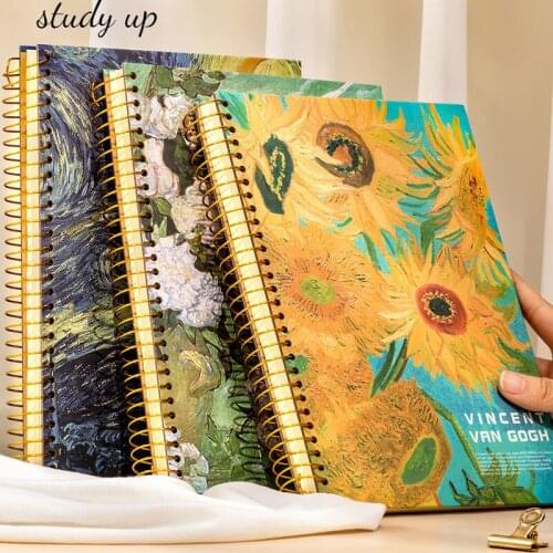 Vintage Coil Spiral B5 Diary Notebook Grid Paper Daily Weekly Planner Agenda Organizer Notepad School Office Supplies Stationery