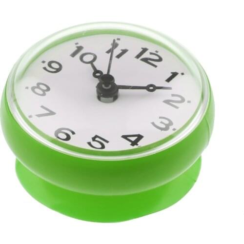 Water Resistant Shower Clock Suction Cup Bathroom Kitchen Clock Wall/Window Glass/Mirror Sucker