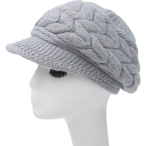 Fashion winter berets for women knitted wool flat caps french style vintage beanie Hat ladies classic beret girl Warm hat