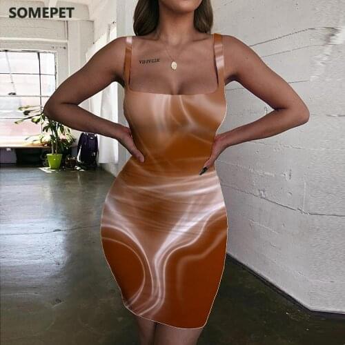 SOMEPET Love Dress Women Graphics Vestido Sexy Smoke Cloud Ladies Dresses Creativity Bodycon Dress Womens Clothing Club New