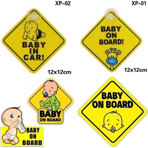1pc Baby On Board Car Sticker Warning Sign Magnet Automobiles Reflective Safety Cute Magnetic Sticker