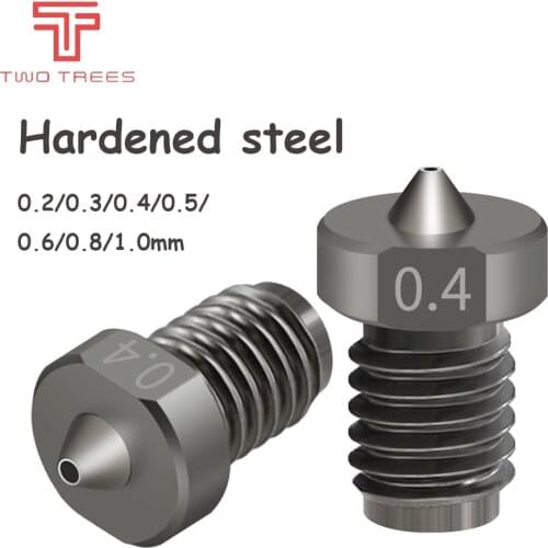1PCS Hardened steel TT3D nozzle V6 Nozzle for 3D Printers hotend 3D Printer Nozzle for E3D hotend Titan Extruder prusa i3 mk3