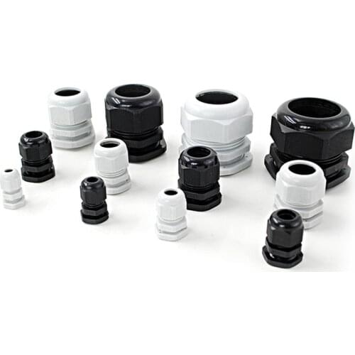 10pcs Free shipping Nylon plastic wire and cable waterproof joint PG type PG7/9/11/13.5/16 sealed and fixed Gegelan head