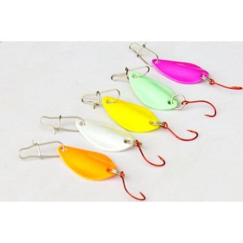 10PCS Colorful Fishing Fish Spoon Lure Hook Spinner baits 3cm/2g