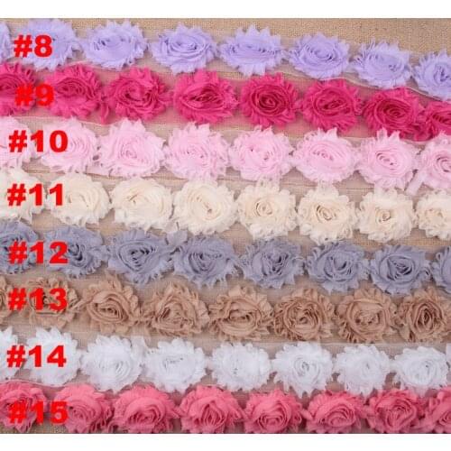 10yards/lot 2.5" Chiffon Rose Ribbon Lace Fabric Chiffon Flower Trim For Headband Girls Hair Cloth Accessories