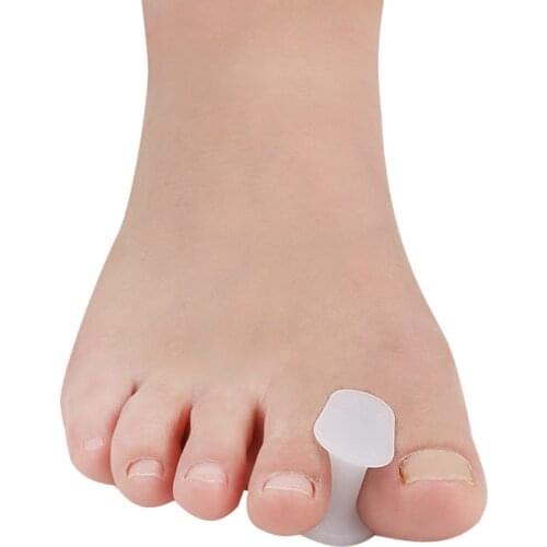 2Pcs Soft Transparent Silicone Toe Separator Hallux Valgus Bunion Corrector Straightener Toe Spacer Foot Care