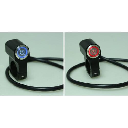 2Packs Motorcycle Motorbike Handlebar Headlight On Off Switch with Blue/Red Light Fit for Motorbike Dirt Bike Quad Bike ATV