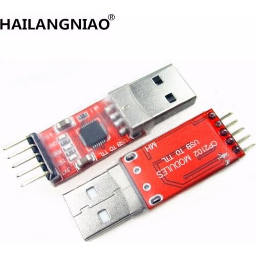 5pcs CP2102 module USB to TTL serial UART STC download cable PL2303 Super Brush line upgrade(RED)