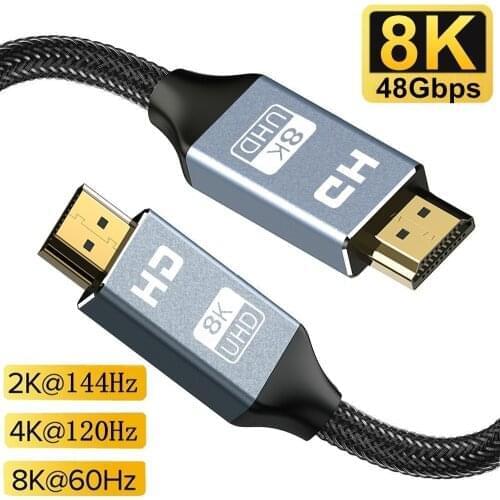 HDMI 2.1 8K HDMI Cable 8K@60Hz 4K@120Hz HDMI Splitter HDMI Switch HDMI Extension Cable HDR for PS5 PS4 TV box Audio Video Cable
