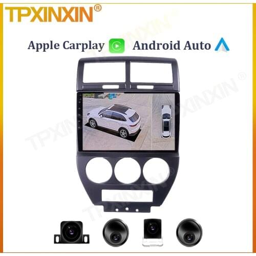 6+128G For Jeep Compass 1 MK 2006 - 2010 Android Car Radio Multimedia Video Player Navigation GPS 4G LTE WiFi Tape Recorder