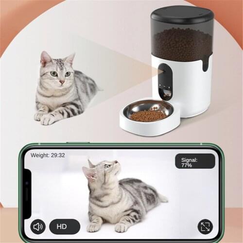 [Video/Button/Wiff] 4L/6L Auto Pet Feeder For Cat Dog Smart Food Dispenser Remote Control APP Timer 1920*1080 HD Dogs Cats Bowl