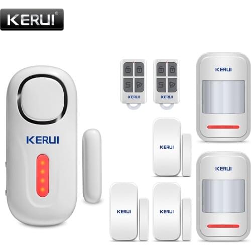 KERUI 120dB Wireless PIR Door Window Burglar Alert Sensor Home Security Arm Disarm Anti-Theft Alarm System with Remote Control