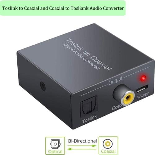 Coaxial to Optical Spdif Toslink and Optical SPDIF Toslink to Coax Converter Bi-directional Digital Audio Converter Splitter