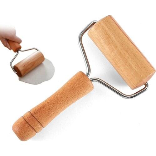 Wooden Rolling Pin Hand Dough Roller Mold Kitchen Fondant Pastry Baking Tool
