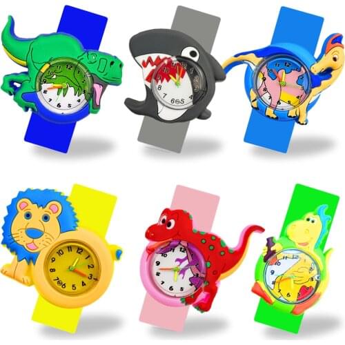 Kids Children Watch Girls Boys Students Clock Unicorn Dinosaur Toys Silicone Baby Watches Child Party Gift Quartz Wrist Watch