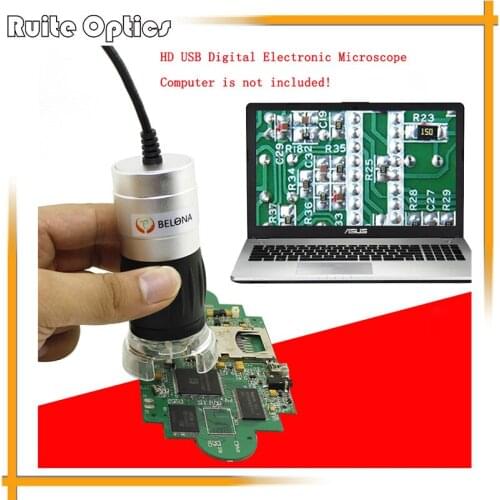 HD 2.1MP Handheld USB Digital Electronic Zoom Stereo Microscope Magnifier Magnifying Glass 40x 200x With LED Lights