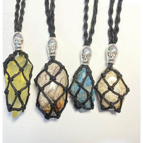 Crystal Stone & Necklace DIY Necklace Cord Empty Stone Holder Necklace Rope With Adjustable Length For Bracelet Necklace Jewel