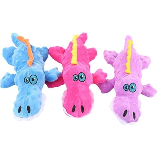 Pet Dog Toy Plush Crocodile Animal Toy Dog Chew Squeaky Noise Toy Cleaning Teeth Supplies Toy Tough Interactive Doll