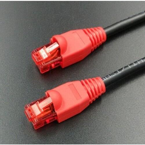 New 0.5m 1m 2m 3m 5m CAT5e Cabo Flat CAT 5e UTP Ethernet Network Cable RJ45 Patch LAN Cord Black Color