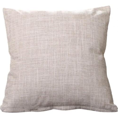 Square Linen Solid Color Soft Pillow Case Sofa Bed Cover Cushion Home Ornament Home Textile