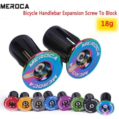 MEROCA High-end Bicycle accessories handlebar plug 2PCS aluminum locking head from a mountain bike road bike handlebar blocking