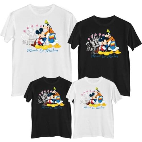 Disney Mickey Mouse Goofy T shirt Summer Comfortable 100% cotton Fashion Womens cotton t-shirt childrens clothing girls Tops
