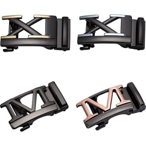 Fashion Mens Business Alloy Automatic Buckle Belt Buckles For 3.5cm Ratchet Leather Belt Head Men Apparel Accessories DiBanGu