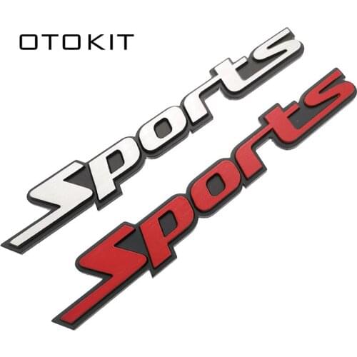 Silve Red Sport Logo Square Bar Zinc Alloy Car Styling Emblem Badge Auto Refitting 3D Sticker Decal for VW New Jetta Bora Lavida