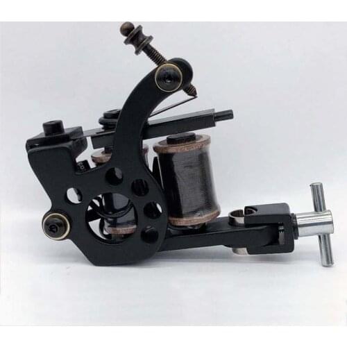 New Precise Cast-iron Coils Tattoo Machine 10 Warp Coils Handmade Tattoo Guns Machine For Liner Shader Free Shipping TM-1223