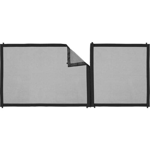 New Design Adjustable Portable Folding Zipper Mesh Dog Gate Safety Baby Fence 3 Sizes Pet Gate For Stairs And Doors Safety