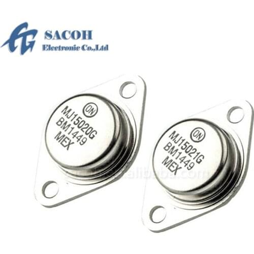 Genuine New Original 1Pairs(2PCS)/Lot MJ15020G MJ15020 + MJ15021G MJ15021 TO-3 4A 250V Complementary Silicon Power Transistors