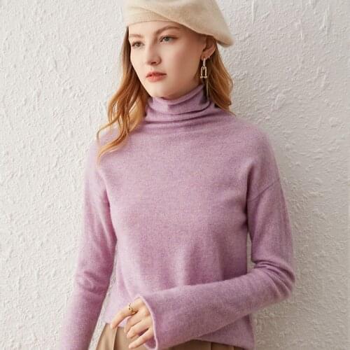 2021 Autumn Cashmere Sweater Fashion Women Winter New Turtleneck Short Paragraph Basic Knit Cultivate Wild Pullovers 5Colors S-X