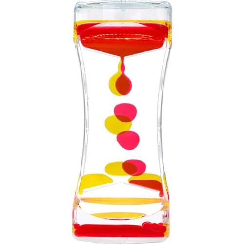 Double Color Sand Hourglasses Colorful Liquid Timer Anxiety Relief Liquid Motion Timer Bubble Timer Oil Hourglaslock Home Decor