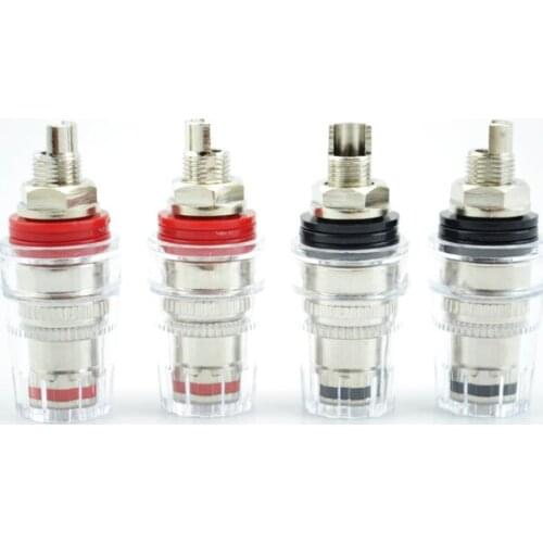 50pcs Rhodium plated Hi-End Amplifier Speaker Terminal Binding Post audio speaker jack plug