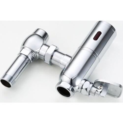 Luxury Brass Material DC6V Automatic and Pedal Both Function of Toilet Automatic Flush Valve