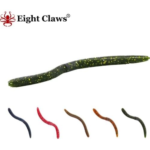 EIGHT CLAWS Soft Fishing Lure Earthworm 10PCS 105mm 2g 135mm 3.7g Artificial Wobbler Plastic Bait Shad Leurre Souple Swimbait
