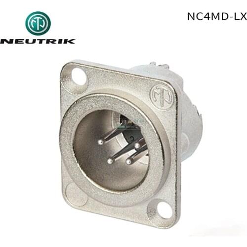 Switzerland NEUTRIK NC4MD-LX silver-plated four-core XLR male socket XLR four-core XLR base
