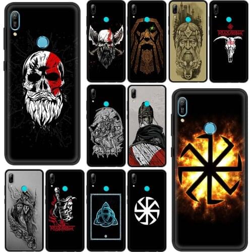 Slavic Viking symbol Kolovrat Case For Huawei P30 Pro P40 Lite E P Smart Z Y7 Y6 2019 Silicone Phone Cover Mobile Bag Fundas