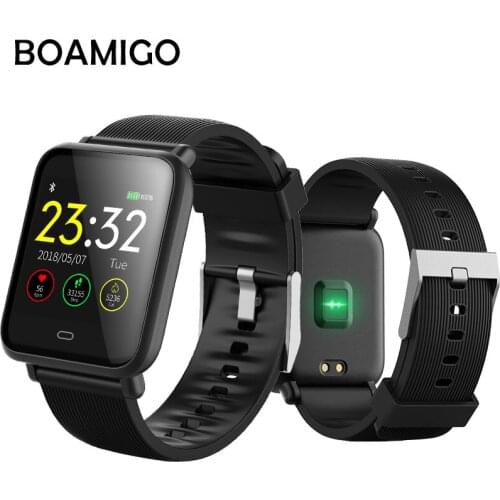 BOAMIGO Smart Watch Men Women fitness tracker Heart rate monitor bracelet Wristband LED digital sport watches For IOS Android