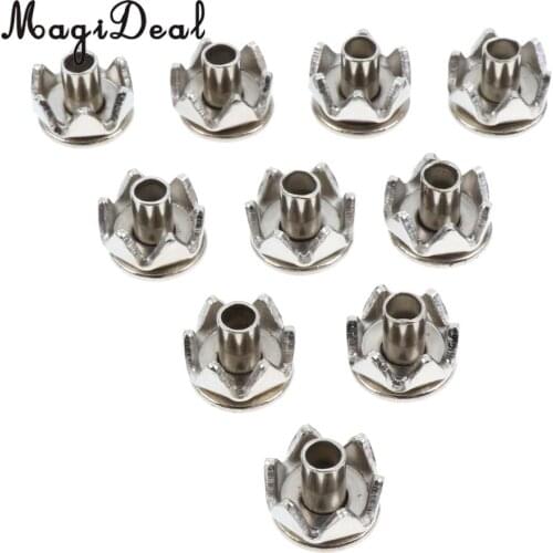 MagiDeal 10pcs Stainless Steel Replacement Spikes Studs for Ice Snow Walking Shoes Cleats Crampon Friction Traction