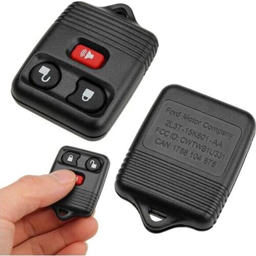 3 BUTTONS REPLACEMENT KEYLESS ENTRY KEY REMOTE FOB CASE SHELL PAD FOR FORD ESCAPE RANGER EXPLORER FREESTAR TRANSIT 10PCS/LOT