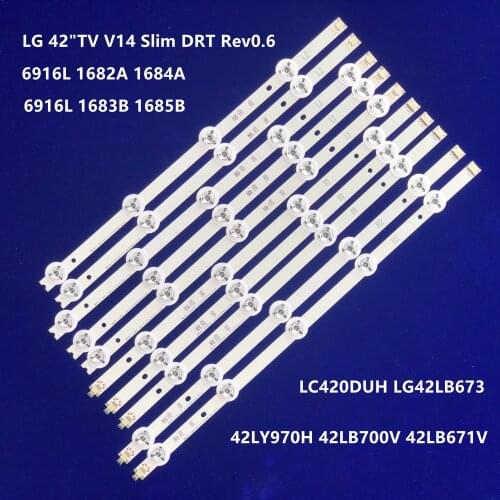 812mm 9 LED Backlight strip For LG 42"TV V14 Slim DRT Rev0.6 tx-42as650e LC420DUF VG F1 6916L 1809A 1807A 1807A 1810A 42LB670V