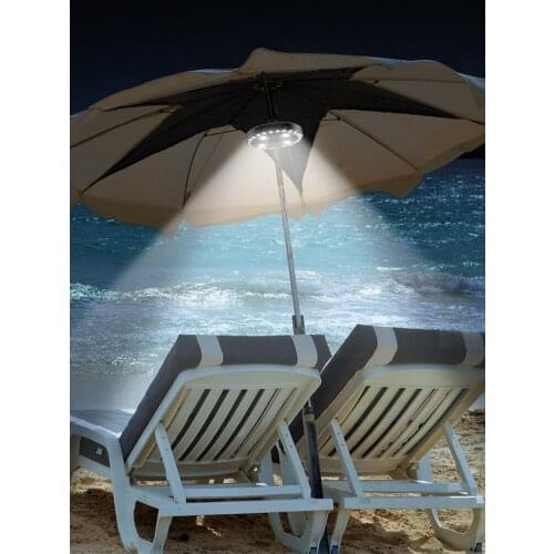 LM 244LED Outdoor Cordless Patio Umbrella Pole Light Garden Portable Camping Tent Lamp Emergency Light With Hooks improved