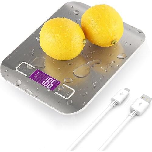 Usb Food Scale Stainless Steel Portable Balance Digital Kitchen Scale With LCD Electronic Postal Platform Baking Diet Food Scale