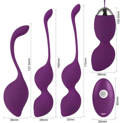 Vagina Trainer Balls Remote Control Kegel Ball Vibrator Powerful Bullet Vibrator Jump Eggs Adult Sex Toys For Women Masturbation