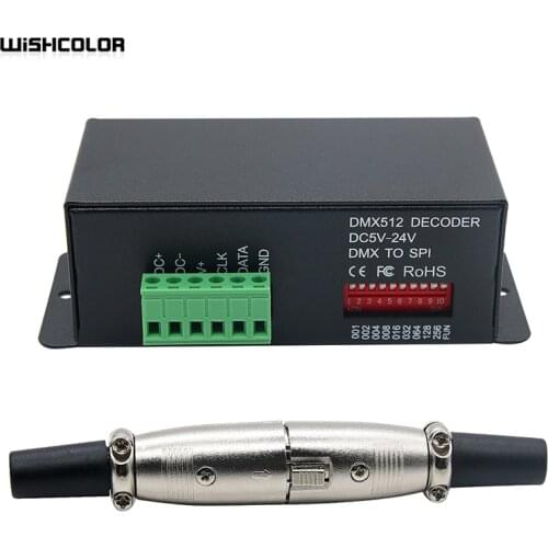 Wishcolor New BC-802-1809 DMX512 Signal Decoder Controller DC5V-24V Input for LED Lamp Light